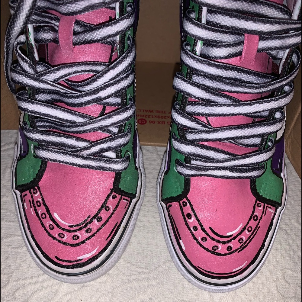 Custom Cartoon High Top Vans - Picture 8 of 9